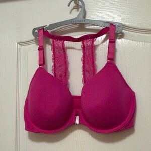 Lane Bryant Cacique Front close tshirt bra 38DD pink